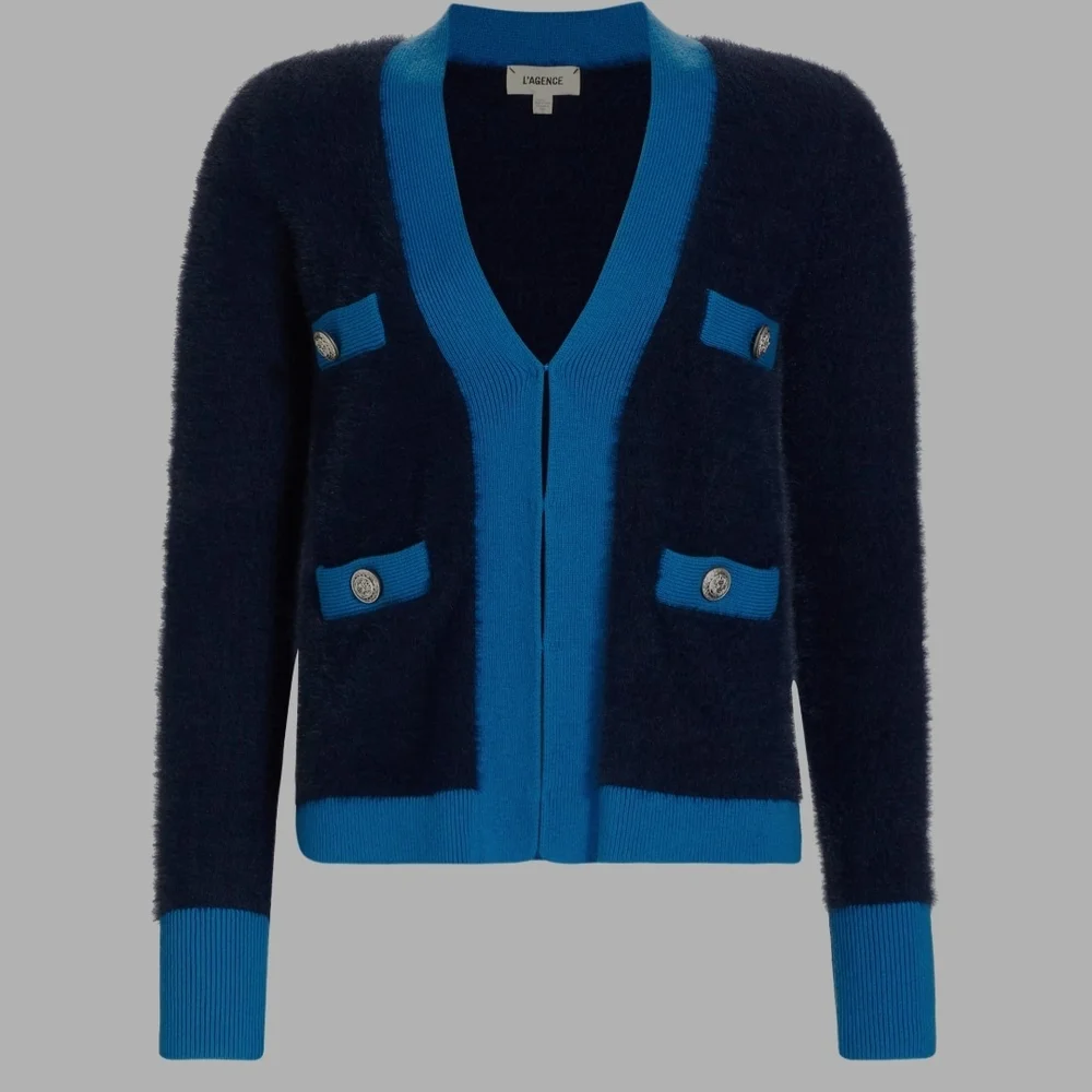L'AGENCE Kai Pocket Cardigan - Picture 1 of 11